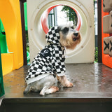 A Barking Pup Checker Hoodie