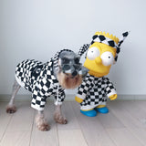 A Barking Pup Checker Hoodie