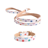 Louis Pawtton White Floral Collar and Leash Set