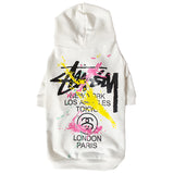 stussy dog black hoodieihwte
