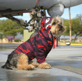 a barking pup red camo dog hype puppy