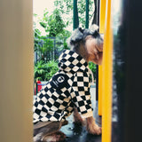 A Barking Pup Checker Hoodie