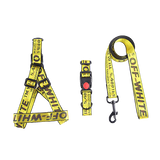 Woof-White Yellow Collar, Harness & Leash Set