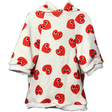 pomme des garçons love hoodie