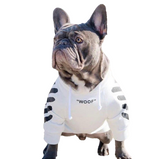 Woof-White Treats White/Black Hoodie