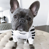 Woof-White Treats White/Black Hoodie