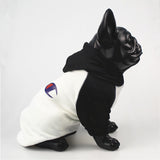champion dog black hoodie and white