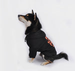 anti social social pup black hoodie orange  hype puppy