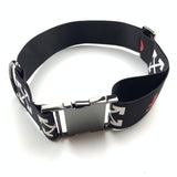 Woof-White Black/Red Collar & Leash Set